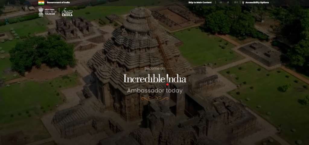 Screenshot of Chalo India program website