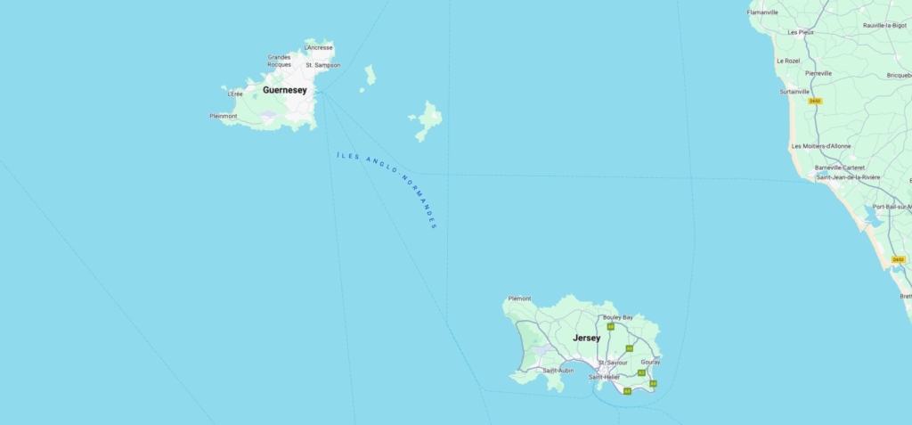 Map of the Channel Islands (Google Maps)