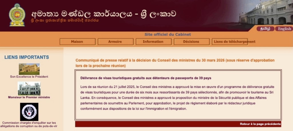 Sri Lankawaives visa fees for tourists from 40 countries
