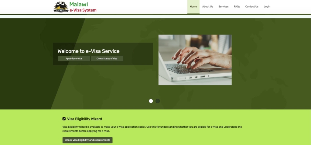 Malawi eVisa official website platform