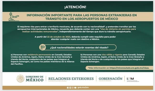 Official Mexican visa document