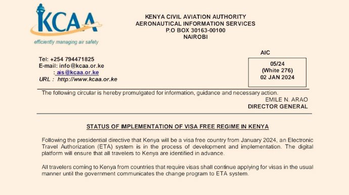 The KCAA released an update