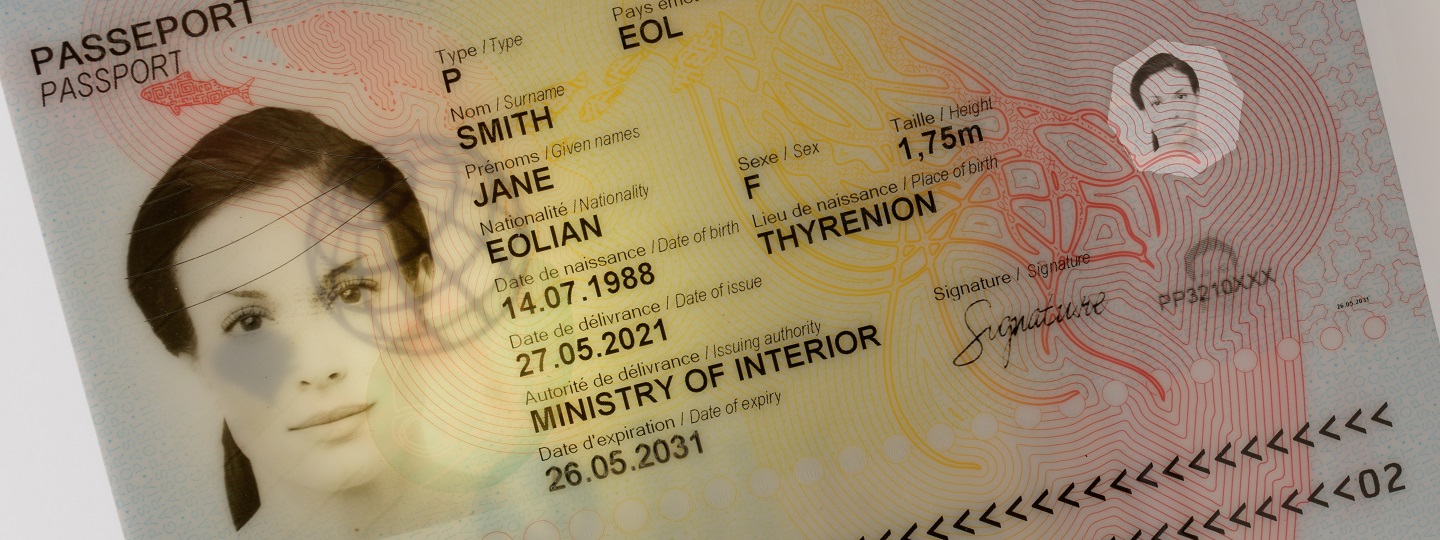 Close-up of passport expiry date in the footer of the identity page