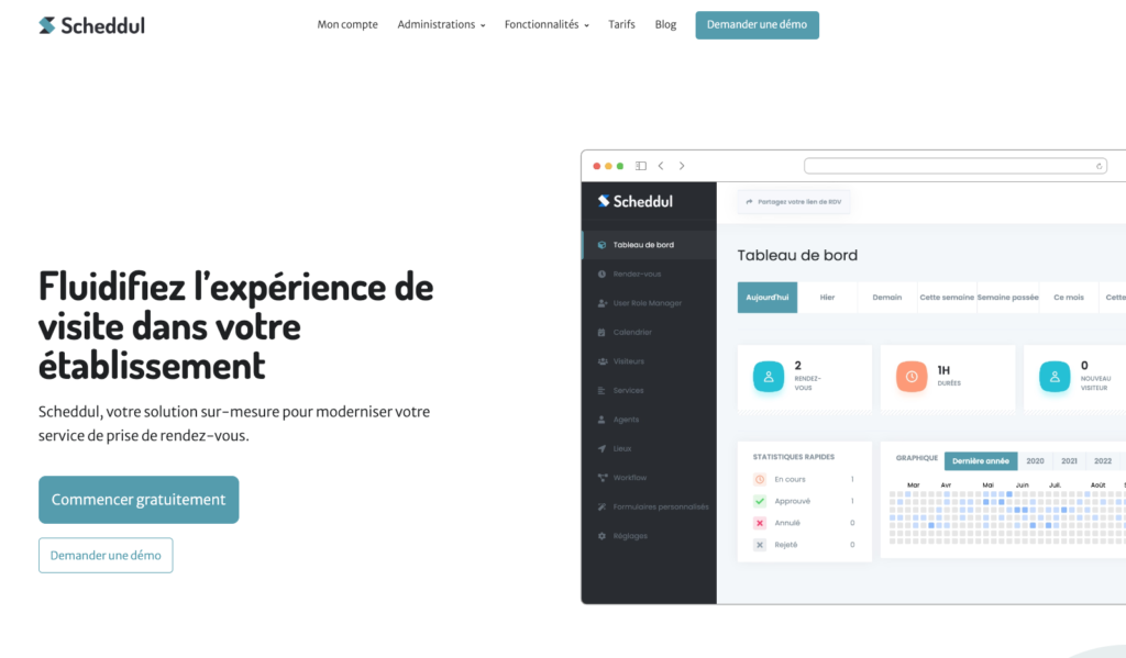 Scheddul interface for local-government appointment booking